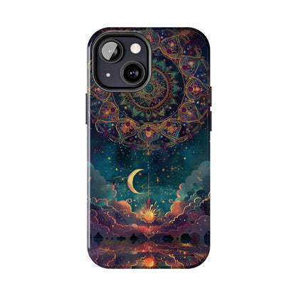 Mandala Pattern Phone Case 2 for iPhone - Lightweight, Impact Resistant, Wireless Charging Compatible