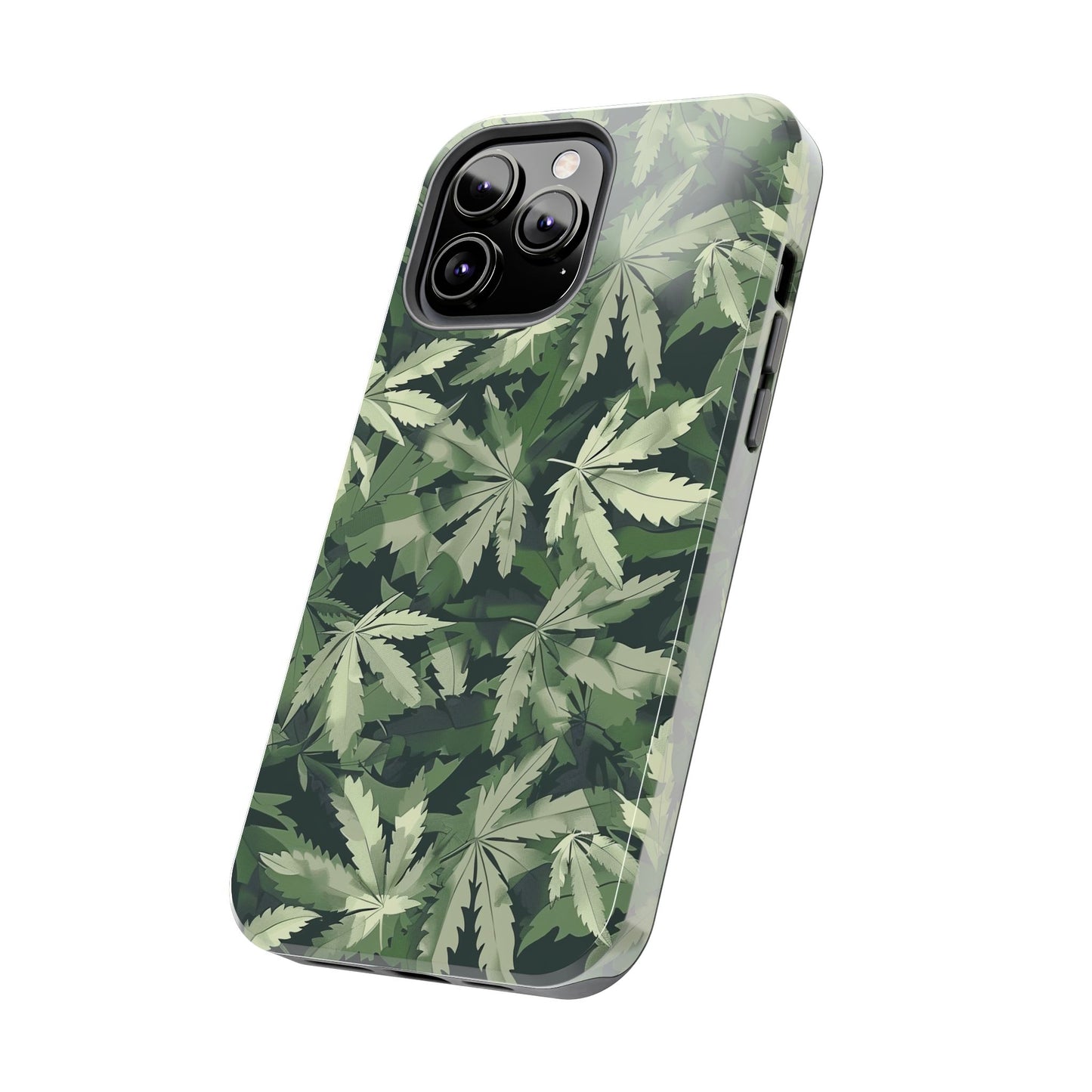 Cannabis Camo 3 Phone Case for iPhone - Lightweight, Impact Resistant, Wireless Charging Compatible