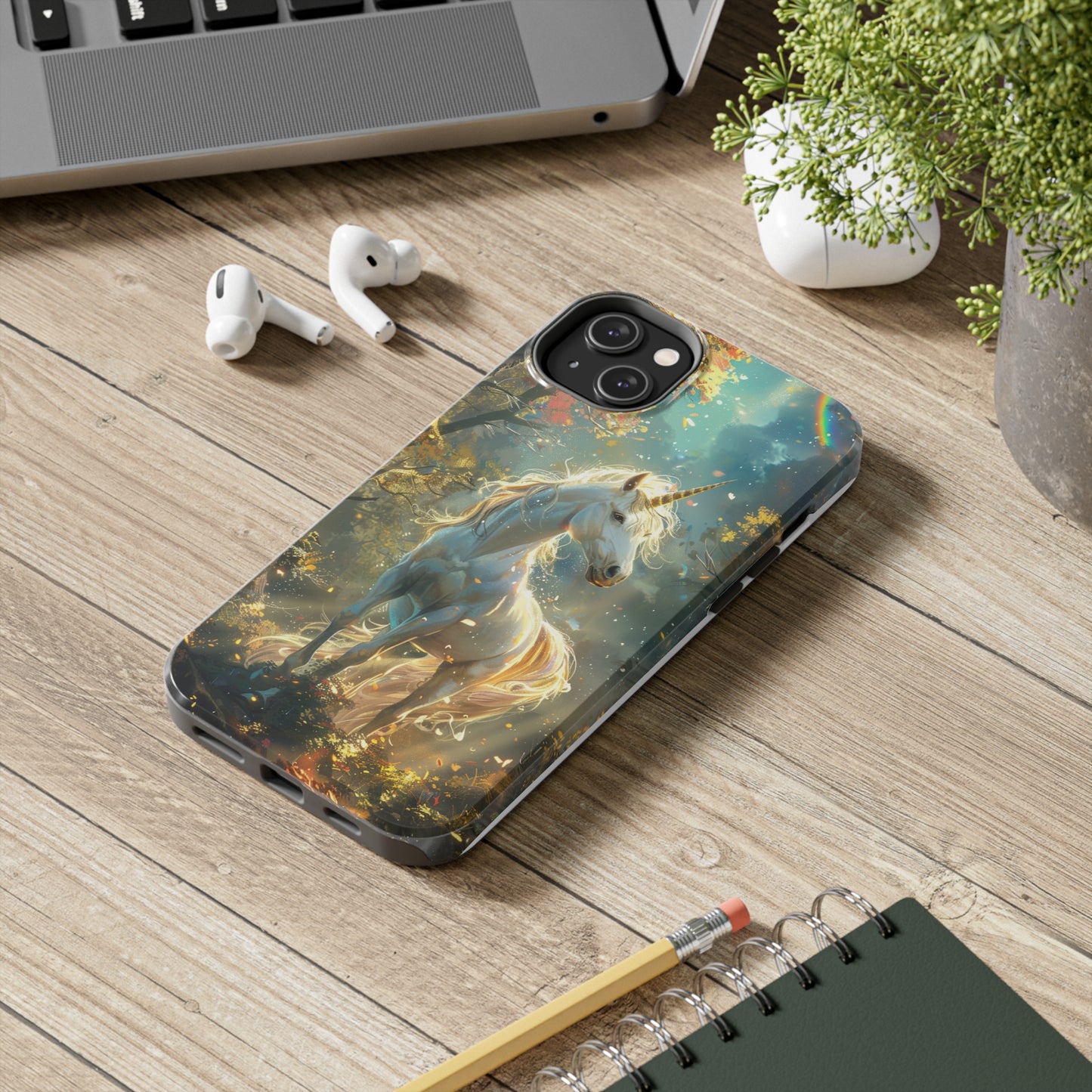 Fantasy Unicorn Phone Case for iPhone - Lightweight, Impact Resistant, Wireless Charging Compatible