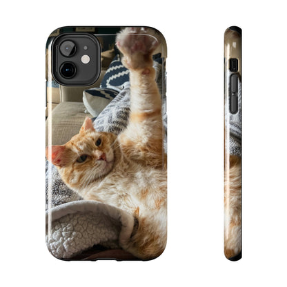 Alfred the Cat's "All In" Phone Case for iPhone - Lightweight, Impact Resistant, Wireless Charging Compatible