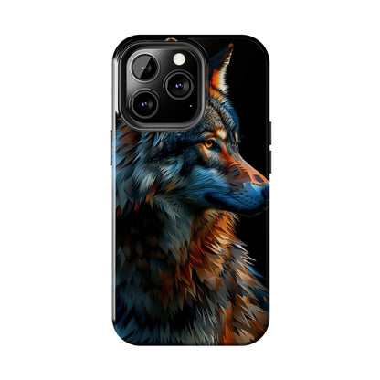 Biomorphism Style Wolf Phone Case 2 for iPhone - Lightweight, Impact Resistant, Wireless Charging Compatible