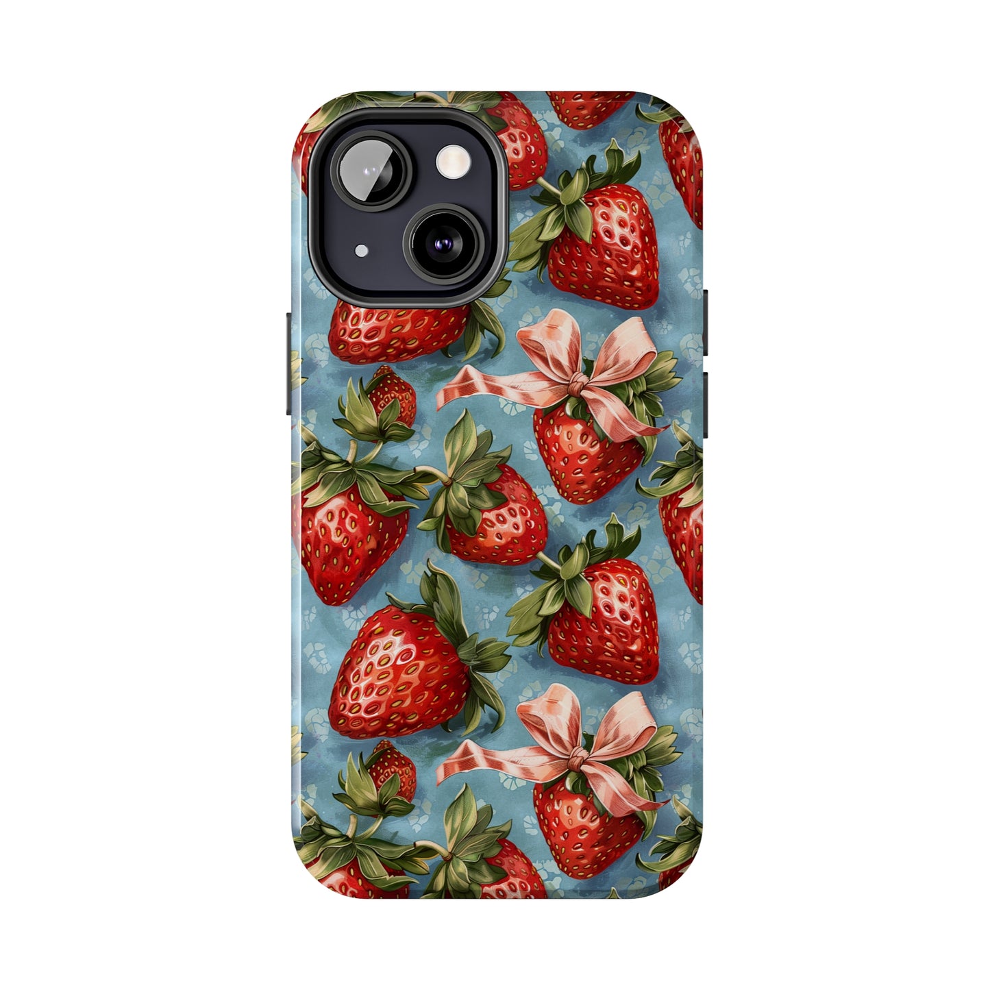 Bows and Berries 2 Phone Case for iPhone - Lightweight, Impact Resistant, Wireless Charging Compatible