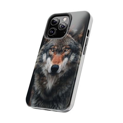 The Arte Povera Style Wolf Head 2 Phone Case for iPhone - Lightweight, Impact Resistant, Wireless Charging Compatible