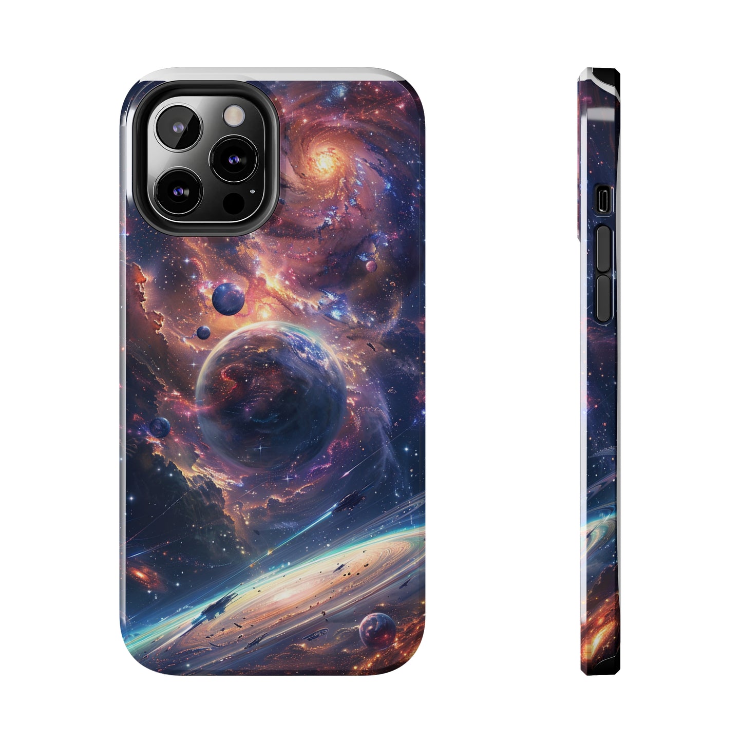 Cosmic Scene Phone Case for iPhone - Lightweight, Impact Resistant, Wireless Charging Compatible