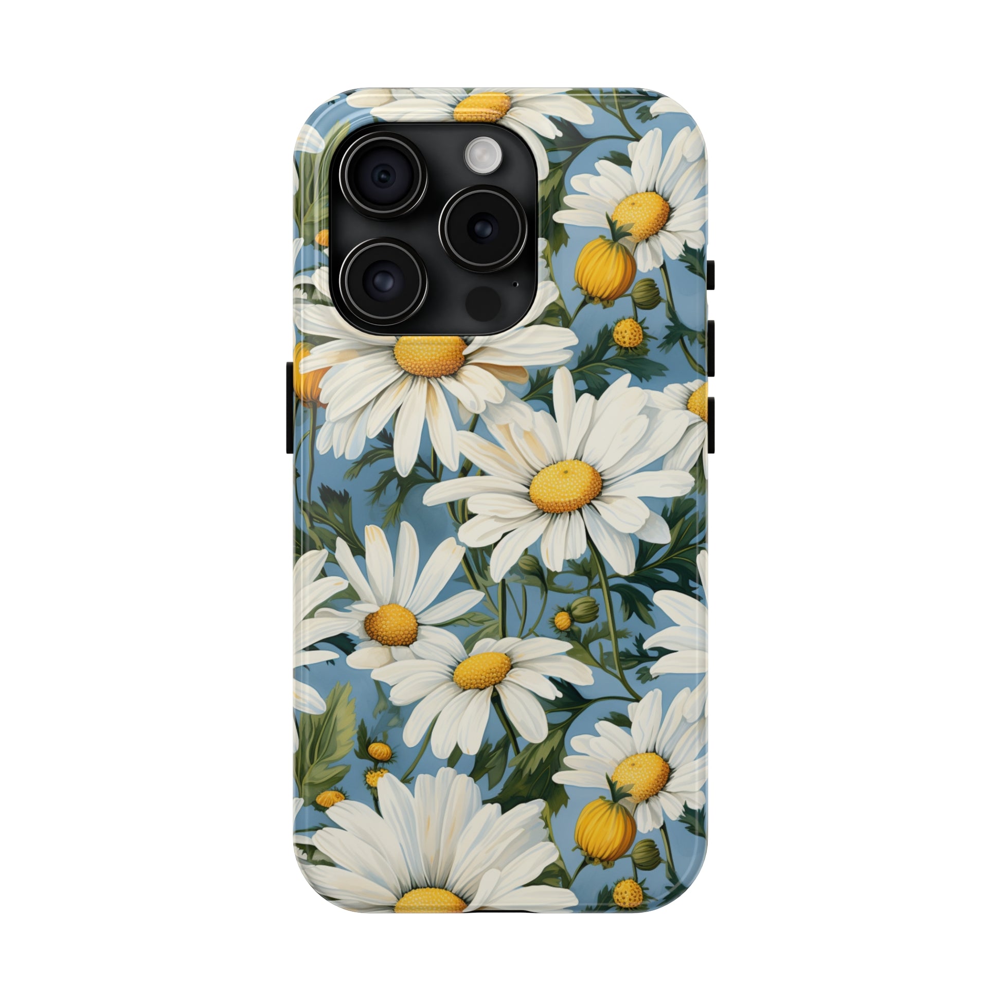 AI Daisy Pattern Phone Case for iPhone - Lightweight, Impact Resistant, Wireless Charging Compatible-AI phone case-AI By AJ