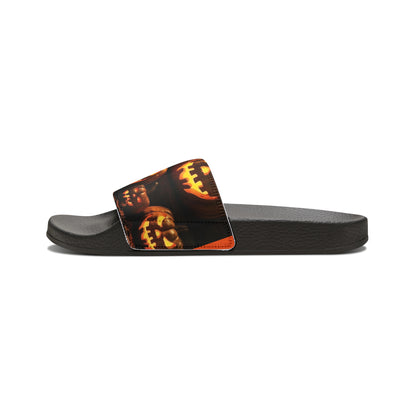 Men's Halloween Pumpkin Dance Slide Sandals