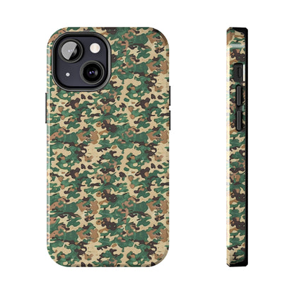 Green Camo Phone Case for iPhone - Lightweight, Impact Resistant, Wireless Charging Compatible