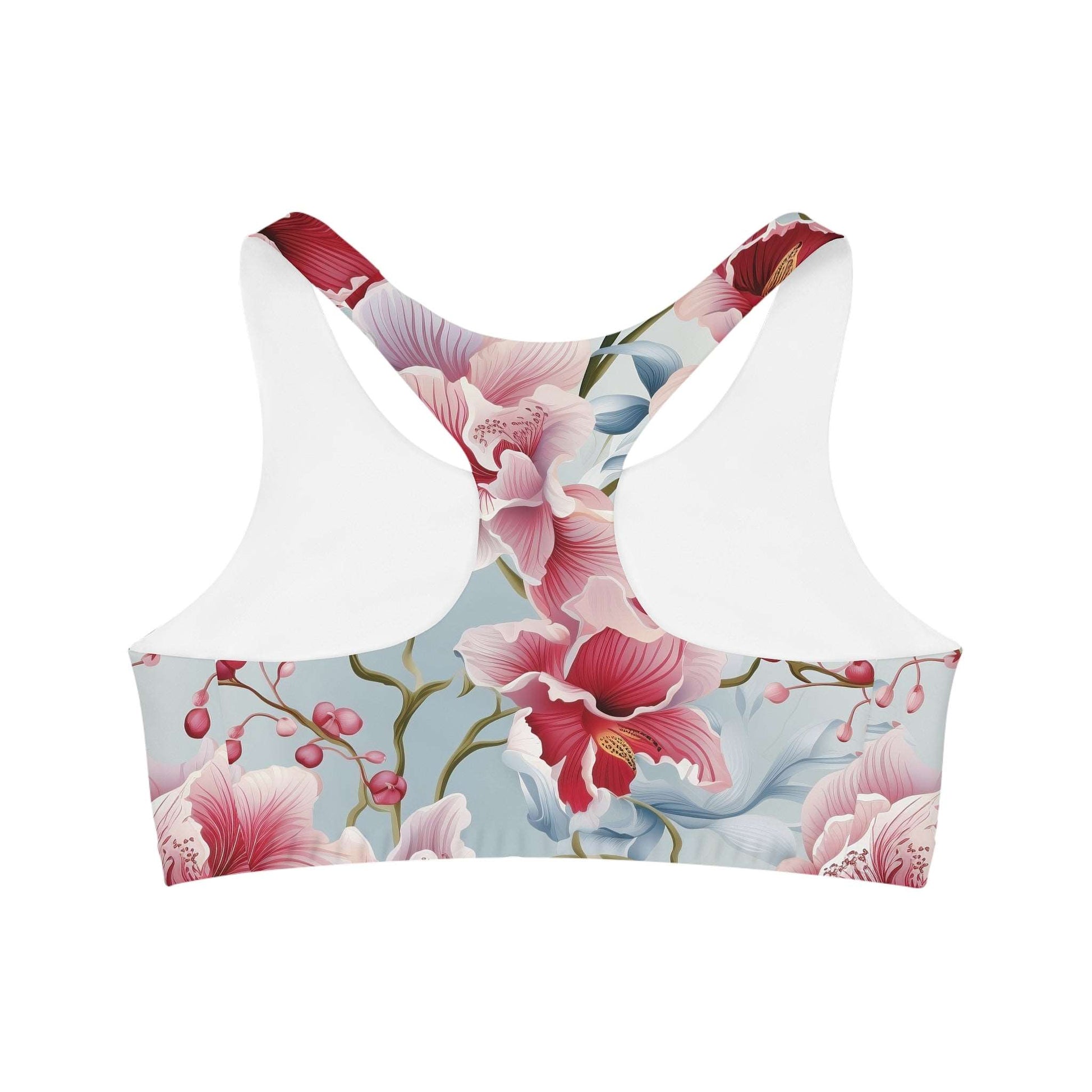 Orchid Flower Custom Sports Bra - Stylish & Supportive