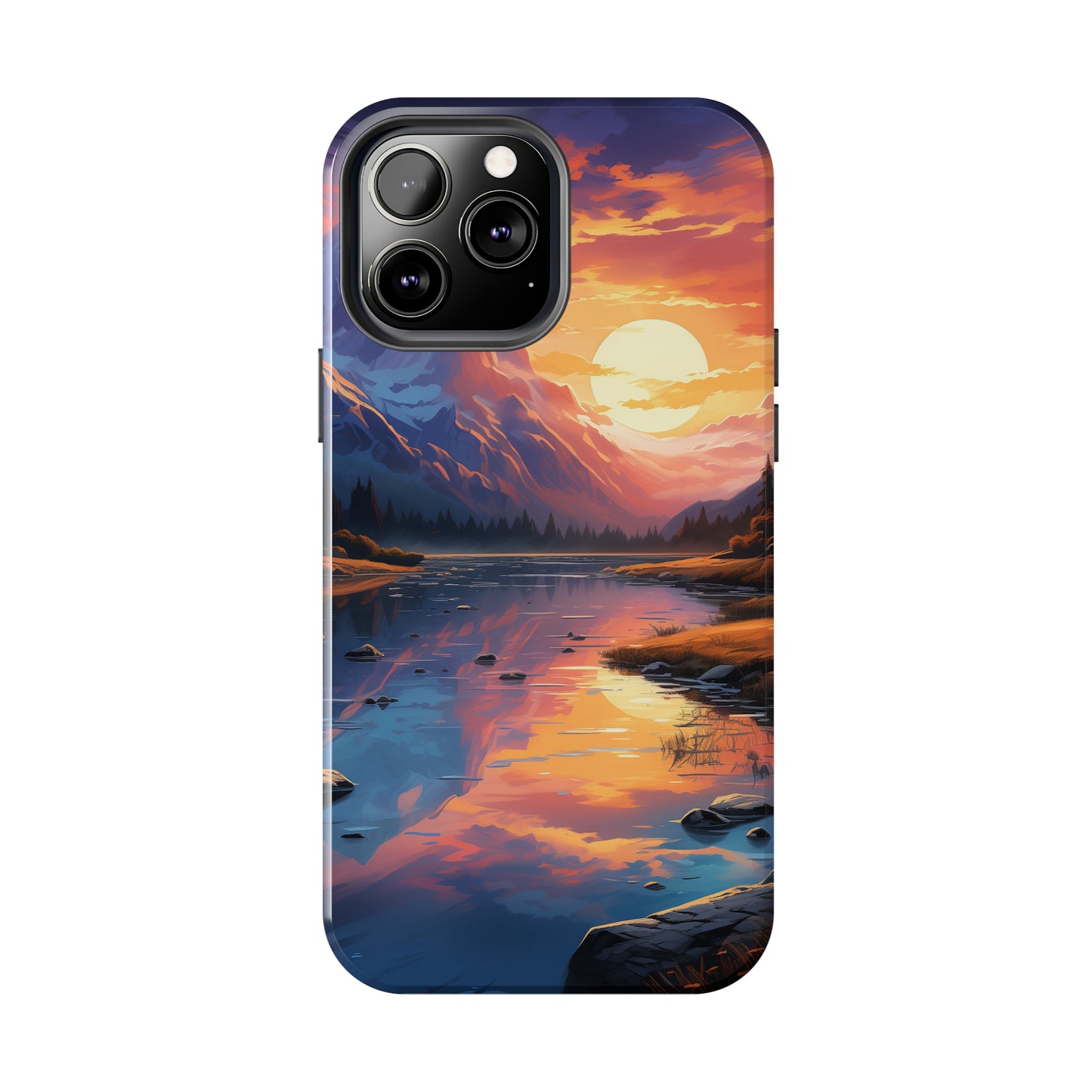 Serene Scene Phone Case for iPhone - Lightweight, Impact Resistant, Wireless Charging Compatible