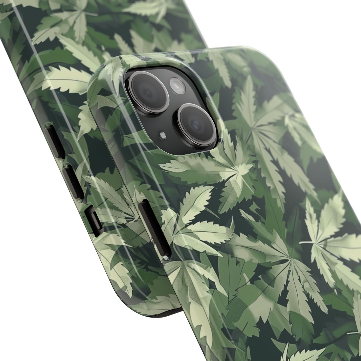 Cannabis Camo 3 Phone Case for iPhone - Lightweight, Impact Resistant, Wireless Charging Compatible