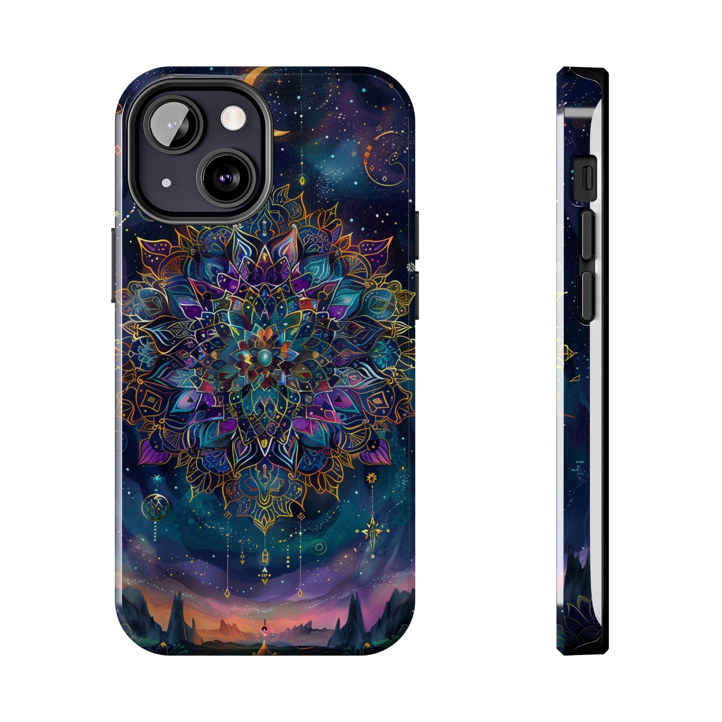 Mandala Pattern Phone Case 3 for iPhone - Lightweight, Impact Resistant, Wireless Charging Compatible