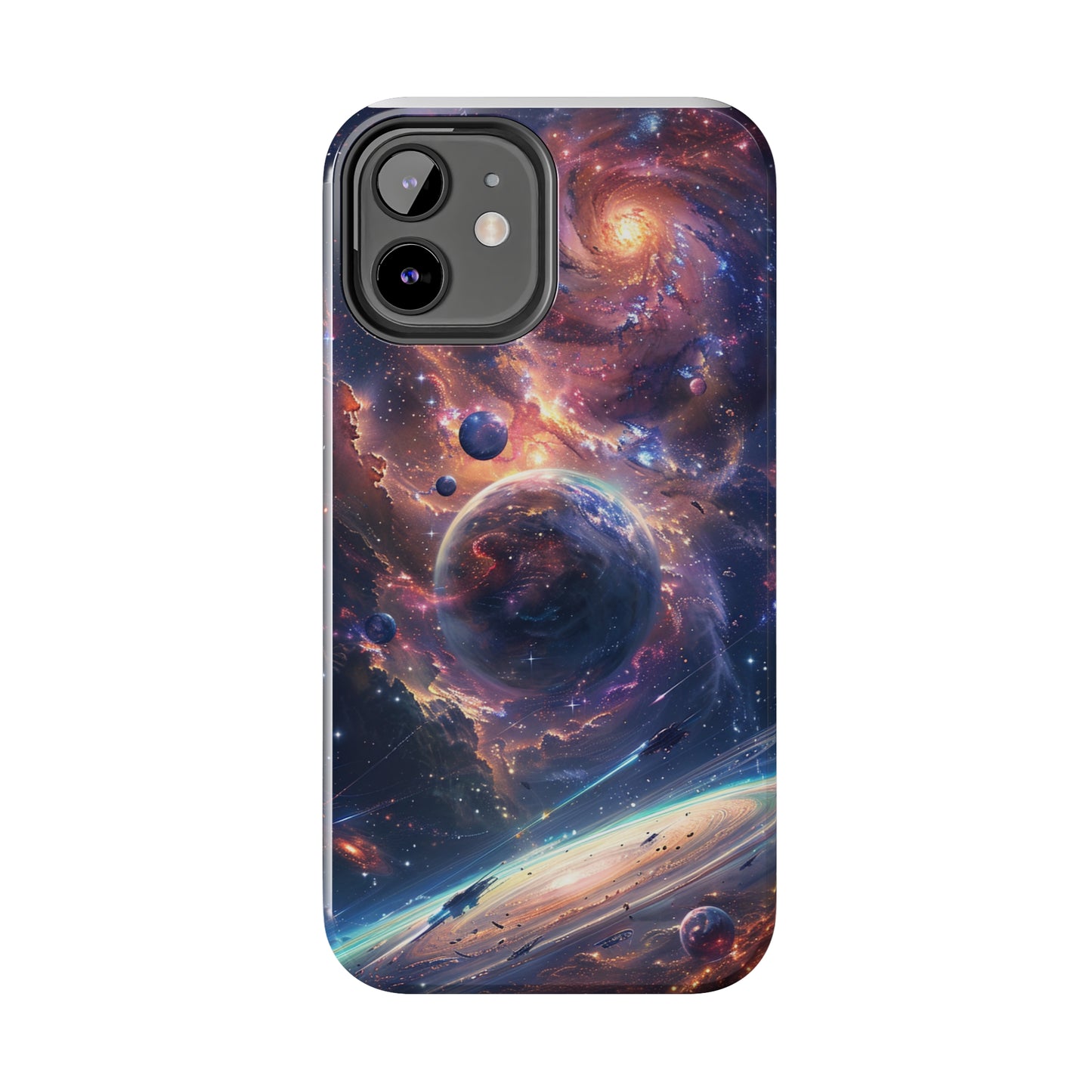 Cosmic Scene Phone Case for iPhone - Lightweight, Impact Resistant, Wireless Charging Compatible