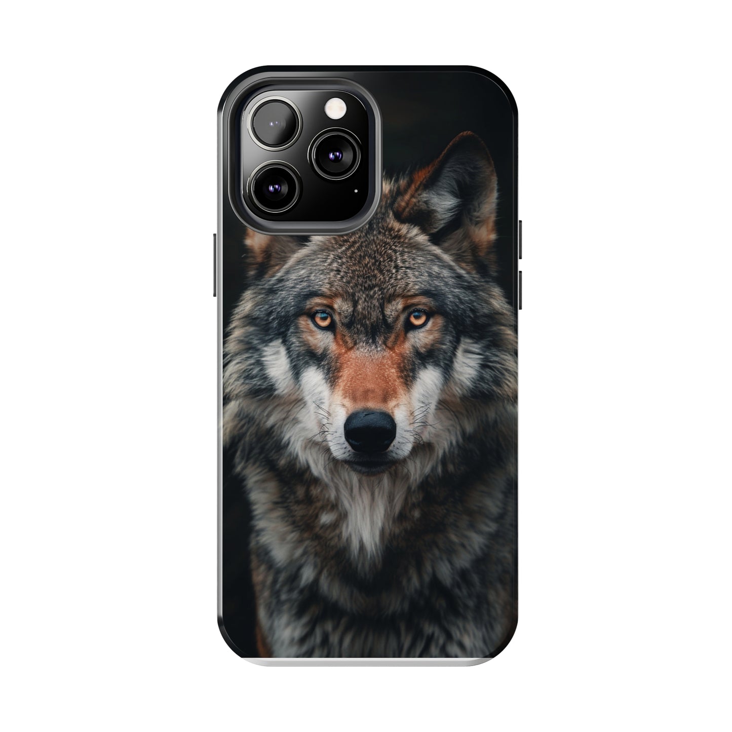 The Arte Povera Style Wolf Head 2 Phone Case for iPhone - Lightweight, Impact Resistant, Wireless Charging Compatible