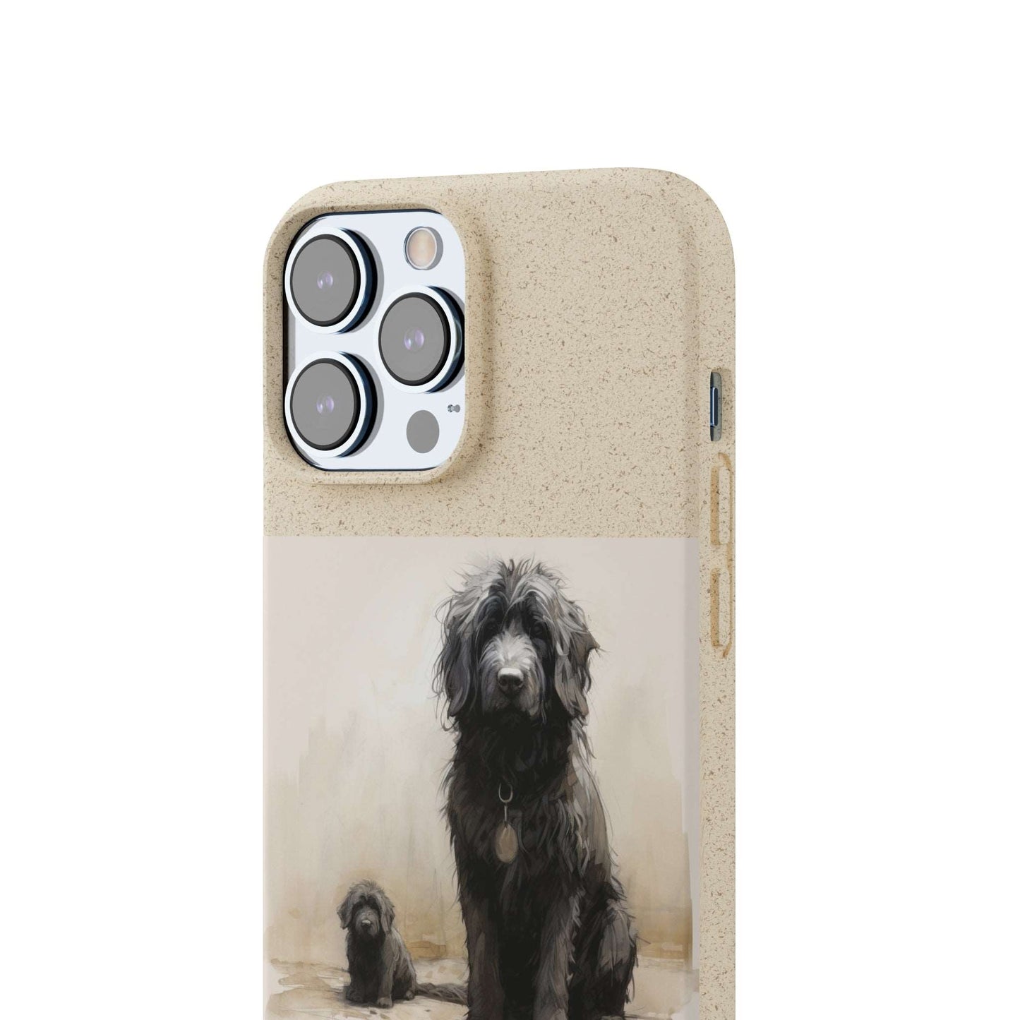 Biodegradable Custom Pet Phone Case, Dog iPhone Case, Doodle Phone Case, Newfypoo, Puppy phone case-AI phone case-AI By AJ