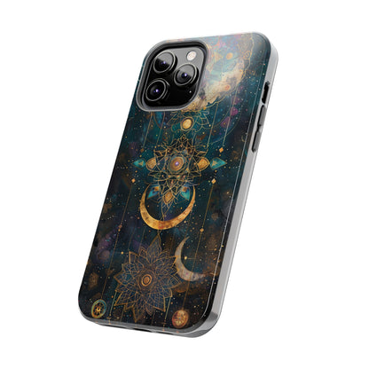 Mandala Pattern Phone Case for iPhone - Lightweight, Impact Resistant, Wireless Charging Compatible