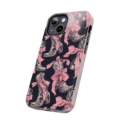 Bows and Boots 3 Phone Case for iPhone - Lightweight, Impact Resistant, Wireless Charging Compatible