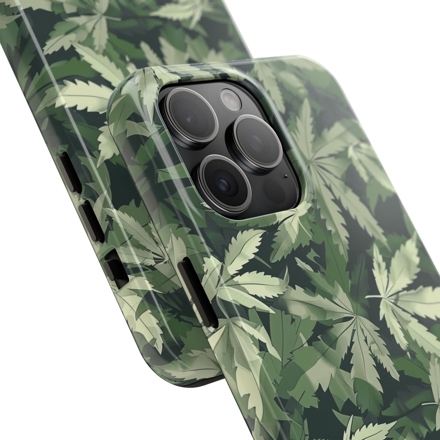 Cannabis Camo 3 Phone Case for iPhone - Lightweight, Impact Resistant, Wireless Charging Compatible