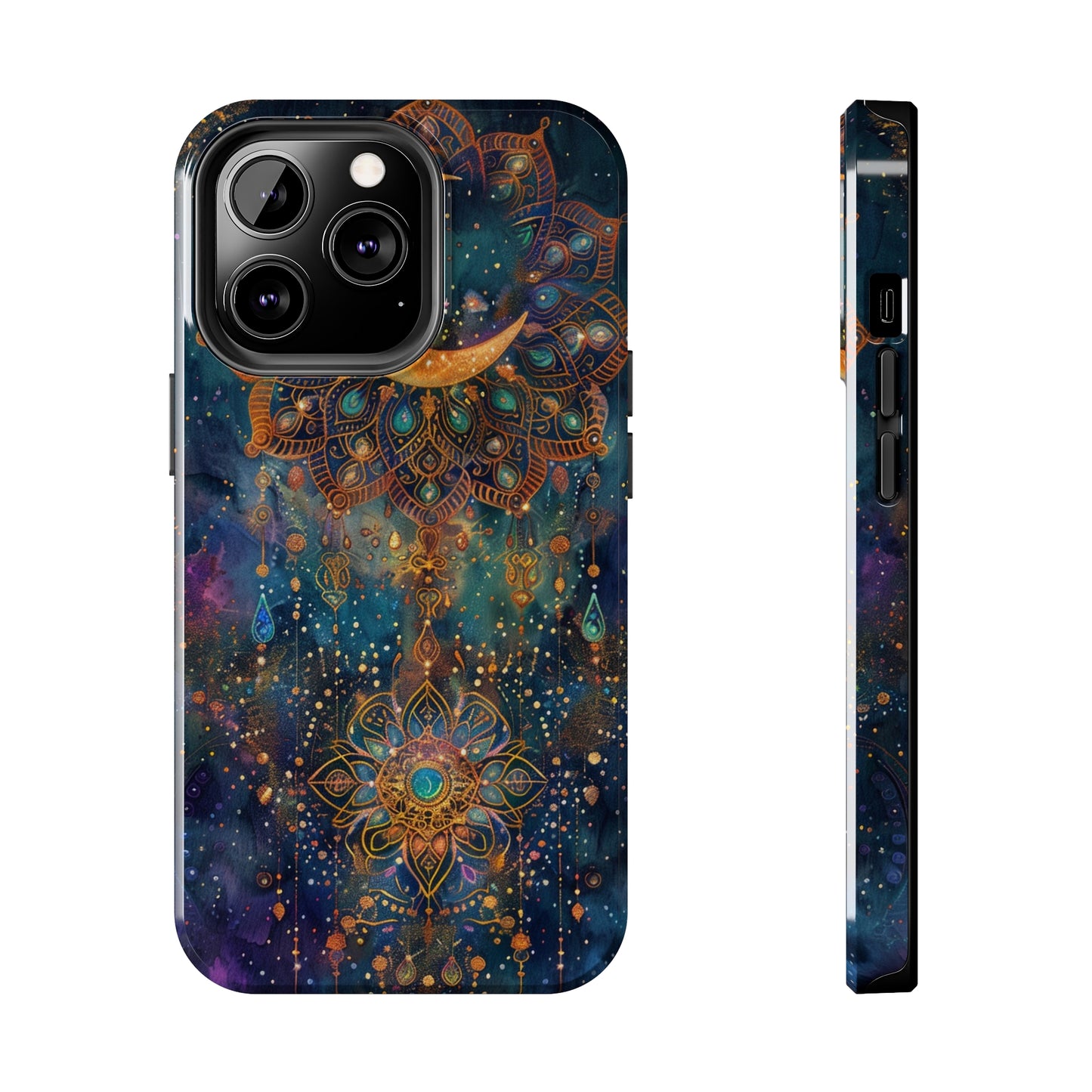 Mandala Pattern Phone Case 4 for iPhone - Lightweight, Impact Resistant, Wireless Charging Compatible