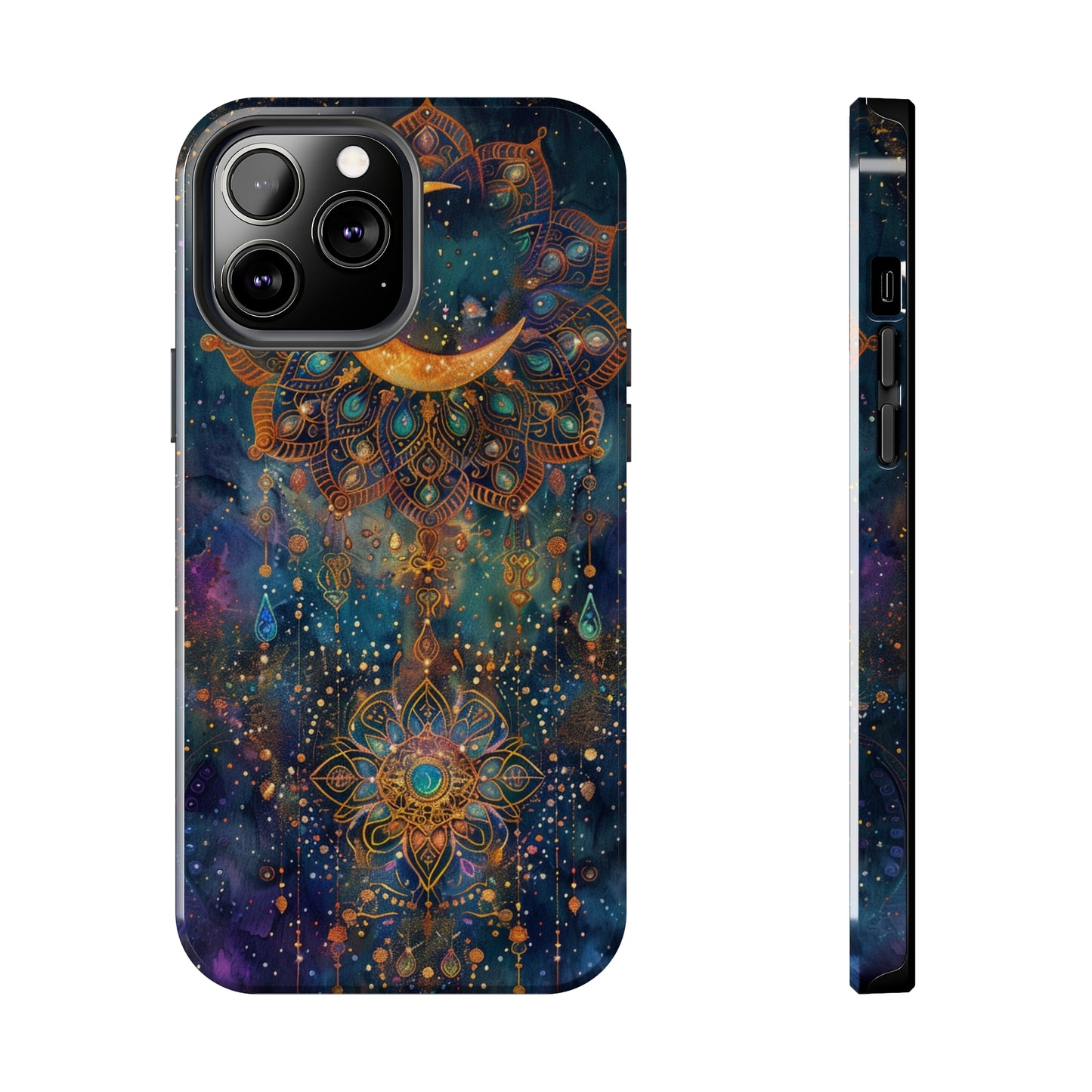 Mandala Pattern Phone Case 4 for iPhone - Lightweight, Impact Resistant, Wireless Charging Compatible