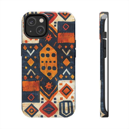 Cultural Tapestry Phone Case for iPhone - Lightweight, Impact Resistant, Wireless Charging Compatible