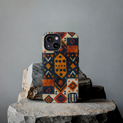 Cultural Tapestry Phone Case for iPhone - Lightweight, Impact Resistant, Wireless Charging Compatible