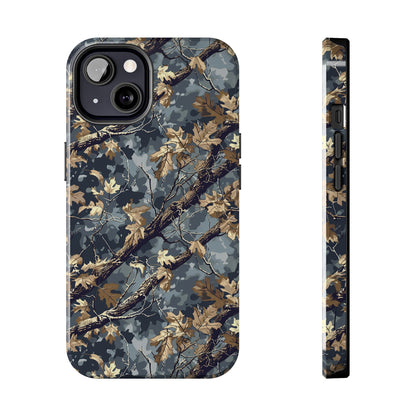 Gray Camo Phone Case for iPhone - Lightweight, Impact Resistant, Wireless Charging Compatible