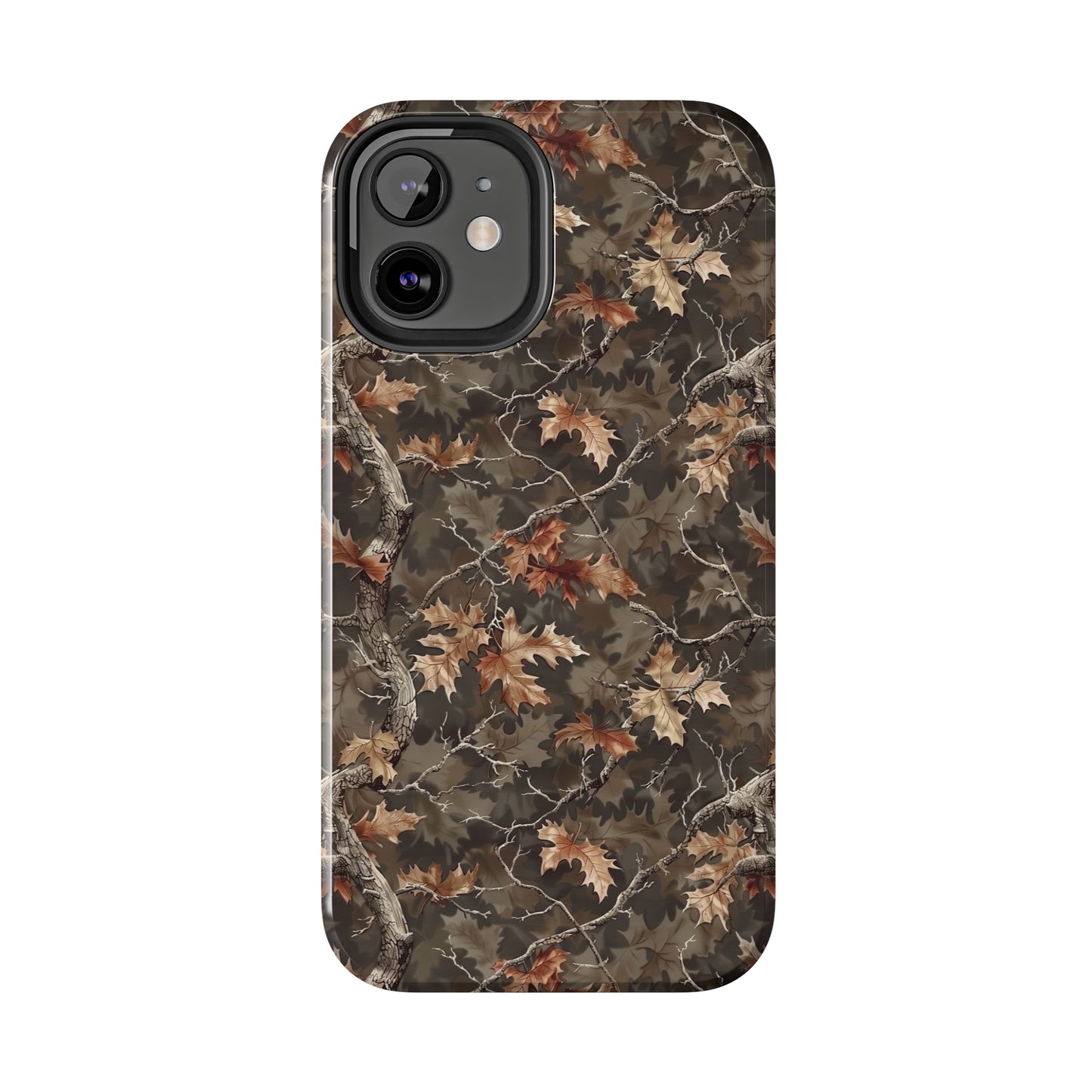 Brown Camo Phone Case for iPhone - Lightweight, Impact Resistant, Wireless Charging Compatible