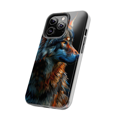 Biomorphism Style Wolf Phone Case 2 for iPhone - Lightweight, Impact Resistant, Wireless Charging Compatible