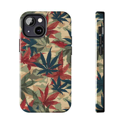 Cannabis Camo Phone Case for iPhone - Lightweight, Impact Resistant, Wireless Charging Compatible