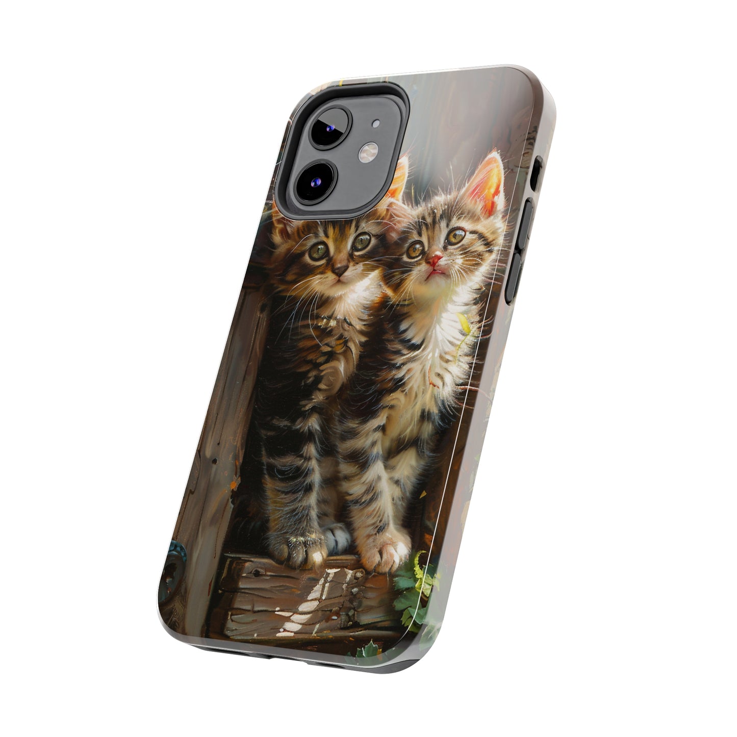 Window of Kittens Phone Case for iPhone - Lightweight, Impact Resistant, Wireless Charging Compatible