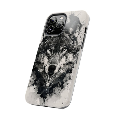 Calligraffiti Style Wolf Phone Case 3 for iPhone - Lightweight, Impact Resistant, Wireless Charging Compatible