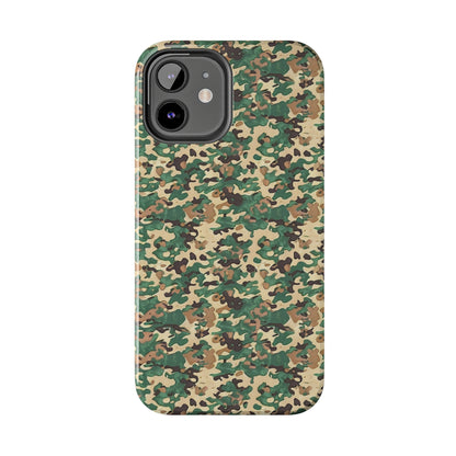 Green Camo Phone Case for iPhone - Lightweight, Impact Resistant, Wireless Charging Compatible