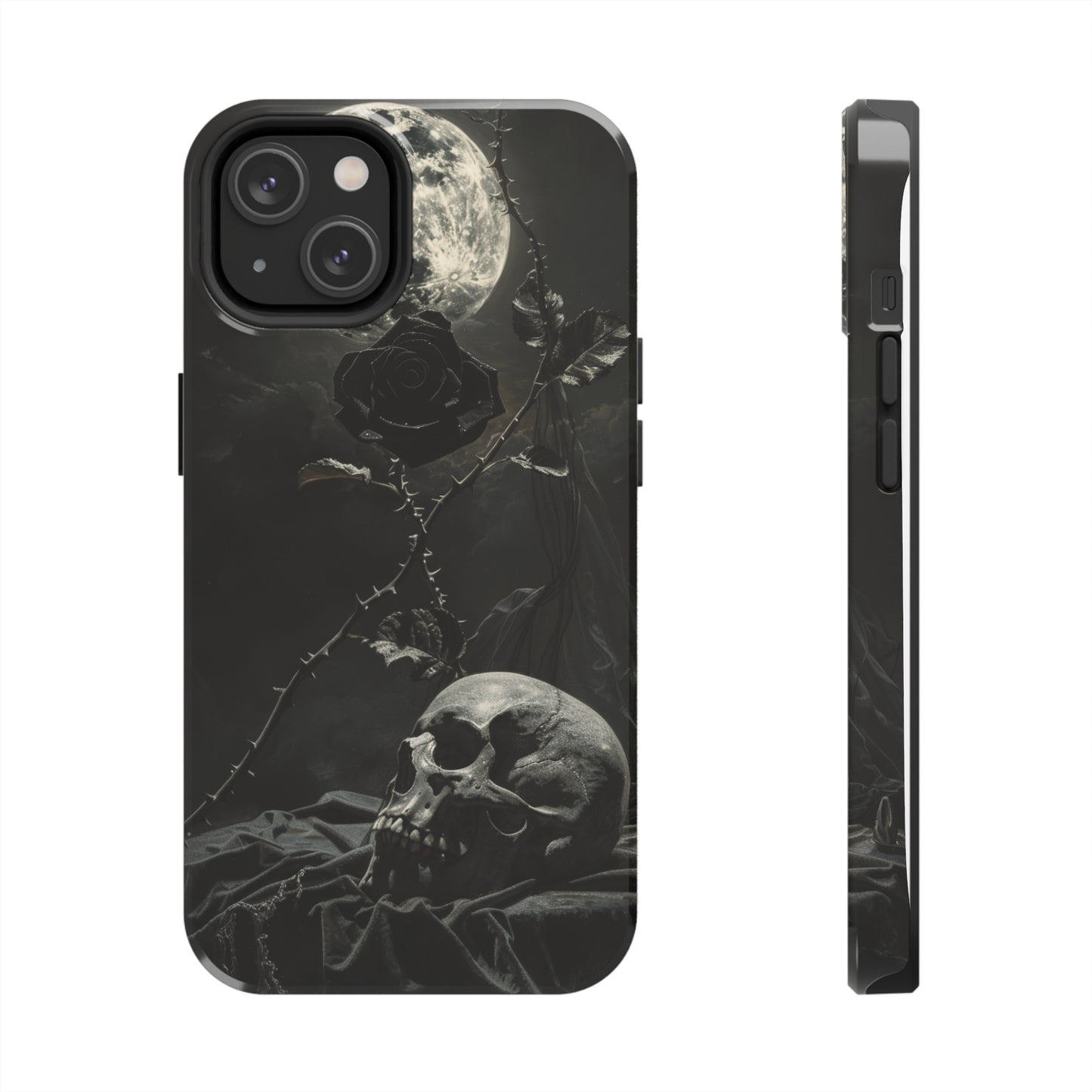 Gothic Elegance Phone Case for iPhone - Lightweight, Impact Resistant, Wireless Charging Compatible