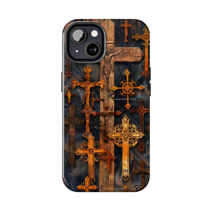 Religious Cross Phone Case for iPhone - Lightweight, Impact Resistant, Wireless Charging Compatible