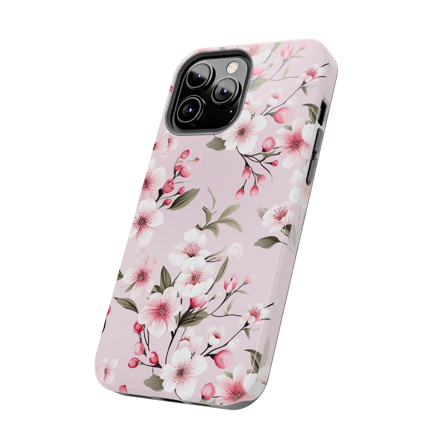 AI Cherry Blossom Pattern Phone Case for iPhone - Lightweight, Impact Resistant, Wireless Charging Compatible-AI phone case-AI By AJ