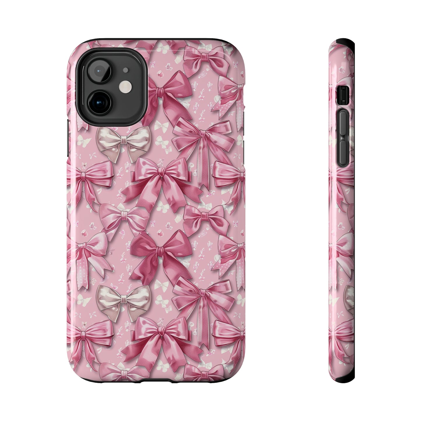 Pink Bows 4 Phone Case for iPhone - Lightweight, Impact Resistant, Wireless Charging Compatible