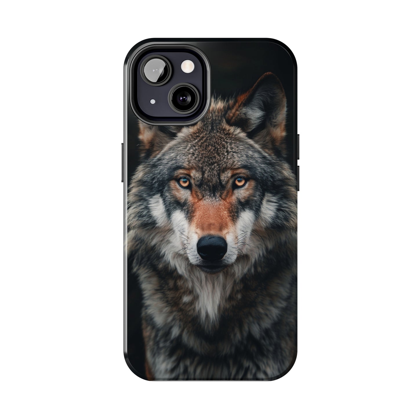 The Arte Povera Style Wolf Head 2 Phone Case for iPhone - Lightweight, Impact Resistant, Wireless Charging Compatible