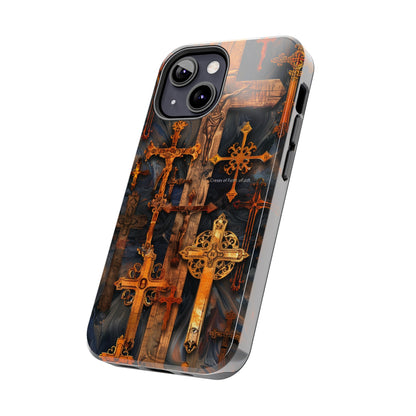 Religious Cross Phone Case for iPhone - Lightweight, Impact Resistant, Wireless Charging Compatible