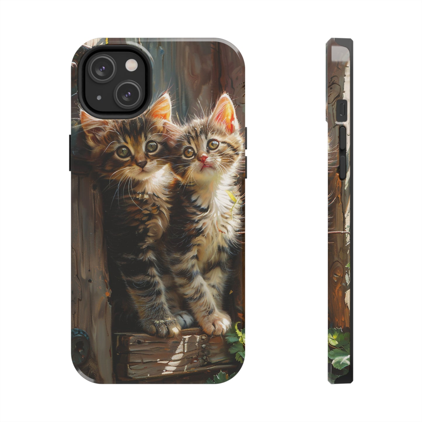 Window of Kittens Phone Case for iPhone - Lightweight, Impact Resistant, Wireless Charging Compatible