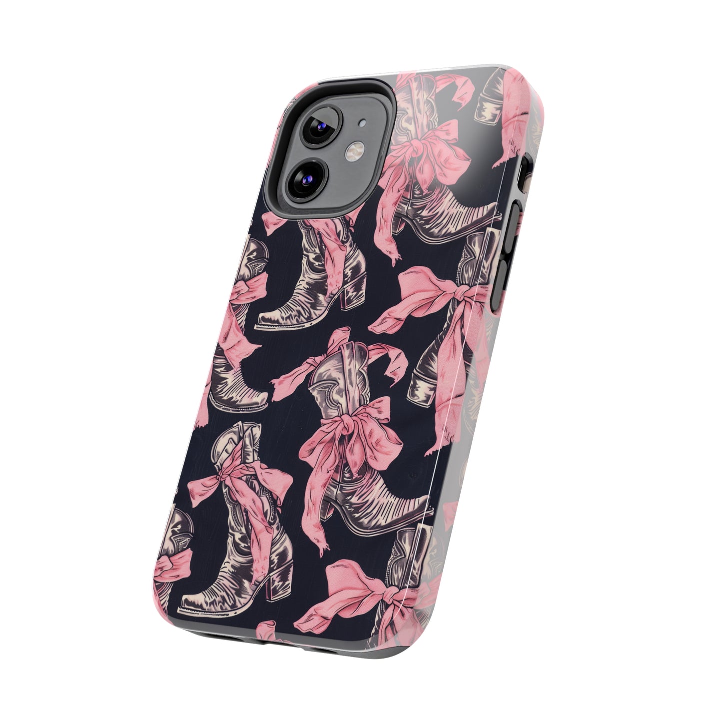 Bows and Boots 3 Phone Case for iPhone - Lightweight, Impact Resistant, Wireless Charging Compatible