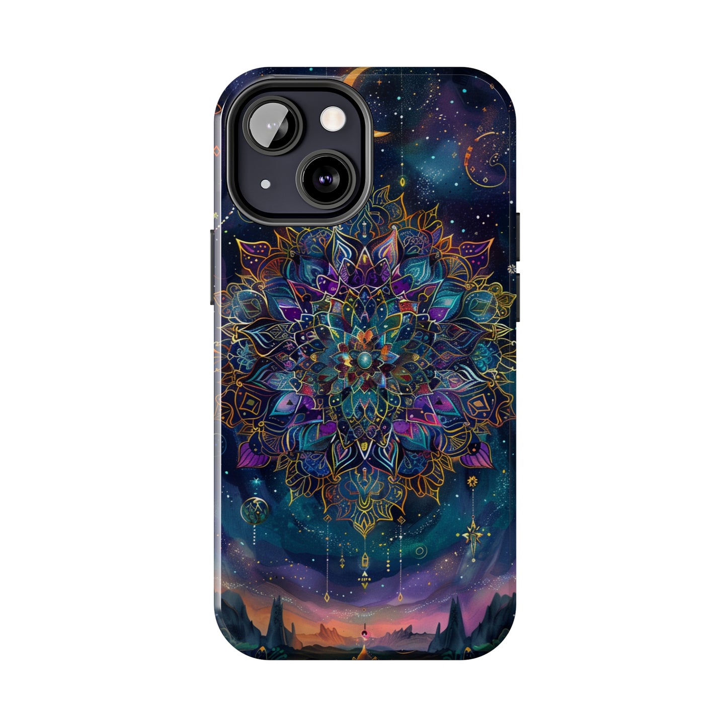 Mandala Pattern Phone Case 3 for iPhone - Lightweight, Impact Resistant, Wireless Charging Compatible