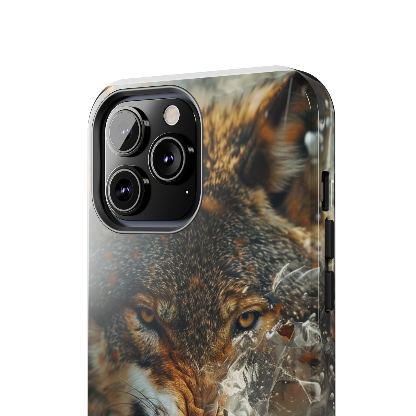 Wolf Ripping Through Phone Case for iPhone - Lightweight, Impact Resistant, Wireless Charging Compatible