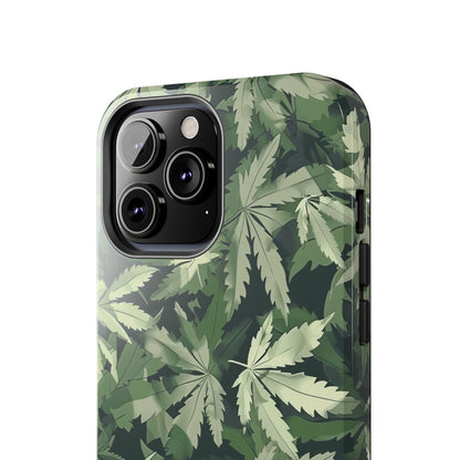 Cannabis Camo 3 Phone Case for iPhone - Lightweight, Impact Resistant, Wireless Charging Compatible