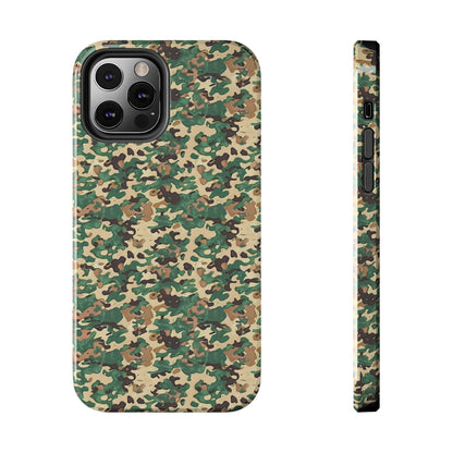 Green Camo Phone Case for iPhone - Lightweight, Impact Resistant, Wireless Charging Compatible