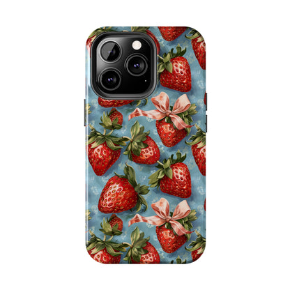 Bows and Berries 2 Phone Case for iPhone - Lightweight, Impact Resistant, Wireless Charging Compatible