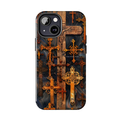 Religious Cross Phone Case for iPhone - Lightweight, Impact Resistant, Wireless Charging Compatible