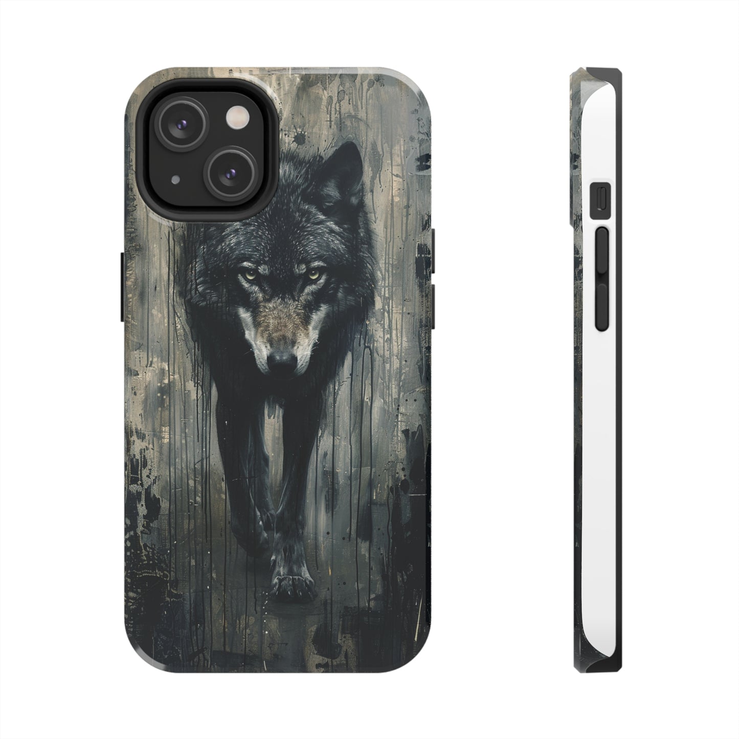 The Arte Povera Style Wolf Phone Case for iPhone - Lightweight, Impact Resistant, Wireless Charging Compatible