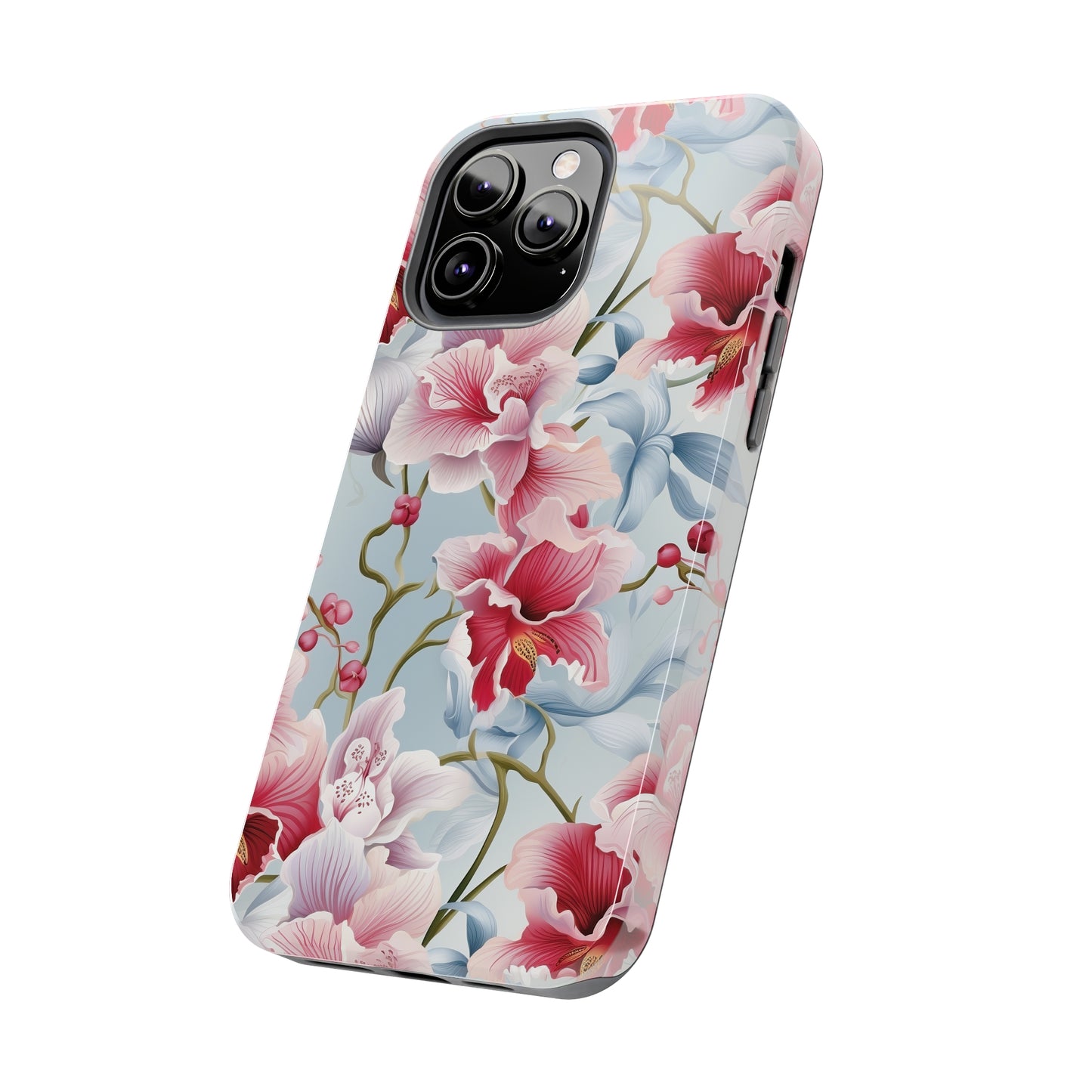 AI Orchid Pattern Phone Case for iPhone - Lightweight, Impact Resistant, Wireless Charging Compatible-AI phone case-AI By AJ