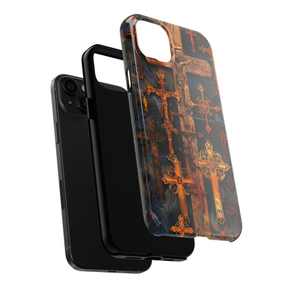 Religious Cross Phone Case for iPhone - Lightweight, Impact Resistant, Wireless Charging Compatible