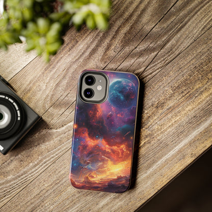 Cosmic Space Phone Case for iPhone - Lightweight, Impact Resistant, Wireless Charging Compatible